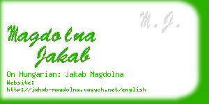 magdolna jakab business card